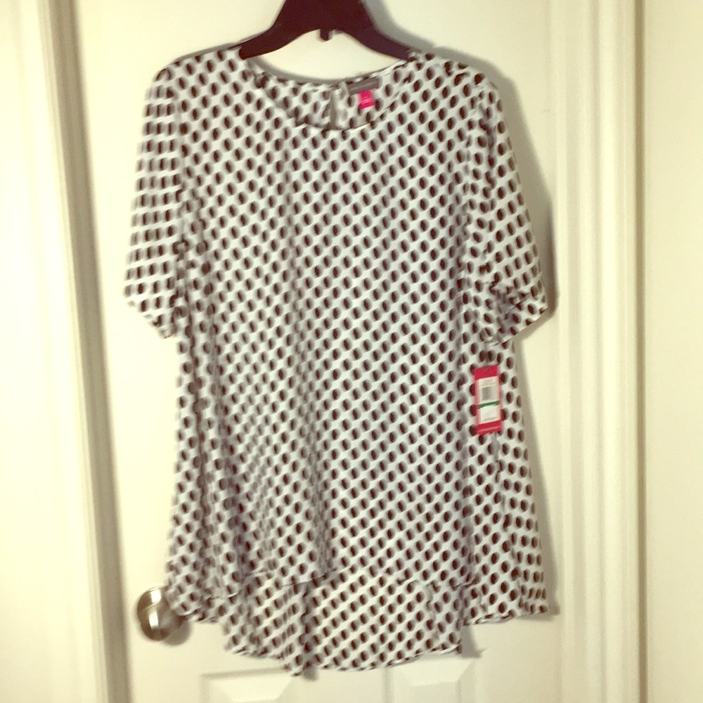 BNWT L PolkaDot Vince Camino Top